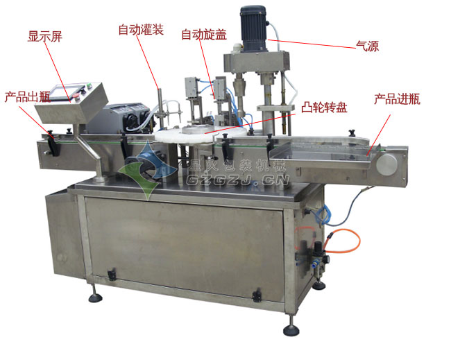 全自動(dòng)眼藥水灌裝機(jī)廠房?jī)?nèi)展示